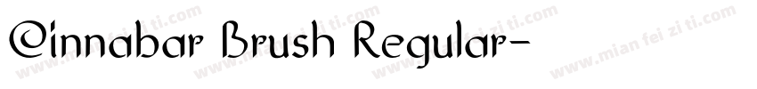 Cinnabar Brush Regular字体转换